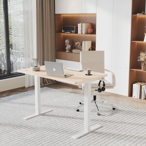 Zipcode Design Hieronymus Electric Adjustable T-Shape Standing Desk Home Desk With Backpack Hook And Memory Smart Pannel Beige 120cm W x 60cm D Zipcode Design Hieronymus Electric Adjustable T-Shape Standing Desk Home Desk With Backpack Hook And Memory Smart Pannel Beige 120cm W x 60cm D