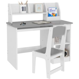 Isabelle & Max Karn 90cm Writing Desk and Chair Set White 90cm H X 90cm W X 45cm D Isabelle & Max Karn 90cm Writing Desk and Chair Set White 90cm H X 90cm W X 45cm D