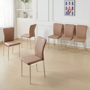 Fairmont Park Upholstered Faux Leather Armless Chair Electroplated Legs Latte 92cm H X 40cm W X 52cm D Fairmont Park Upholstered Faux Leather Armless Chair Electroplated Legs Latte 92cm H X 40cm W X 52cm D