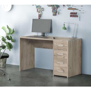Inbox Zero 120Cm W Rectangular Writing Desk Oak 73.5cm H X 120cm W X 50cm D Inbox Zero 120Cm W Rectangular Writing Desk Oak 73.5cm H X 120cm W X 50cm D