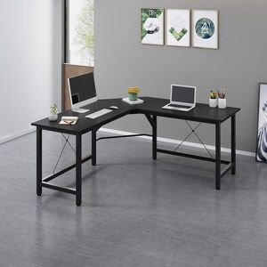 Zipcode Design Troas L-Shaped Executive Desk Black 73cm H X 150cm W X 150cm D Zipcode Design Troas L-Shaped Executive Desk Black 73cm H X 150cm W X 150cm D