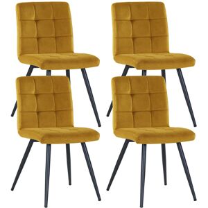 Brayden Studio Furst 40cm Wide Modern Upholstered Chair with Velvet Button Tufting Yellow 81.5cm H X 43cm W X 56.5cm D Brayden Studio Furst 40cm Wide Modern Upholstered Chair with Velvet Button Tufting Yellow 81.5cm H X 43cm W X 56.5cm D