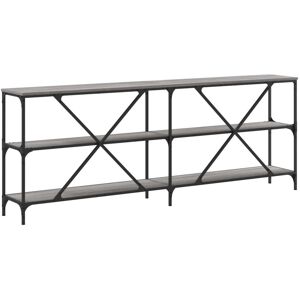 Borough Wharf Console Table Black 200X30x75 Cm Engineered Wood And Iron Grey Sonoma Borough Wharf Console Table Black 200X30x75 Cm Engineered Wood And Iron Grey Sonoma