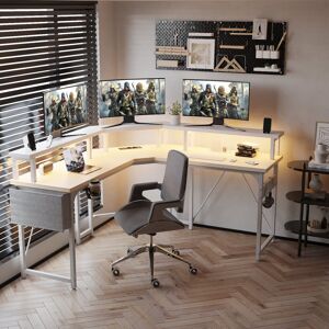 Inbox Zero Sobotka 153Cm W L-Shaped Computer Desk White 90cm H X 153cm W X 50cm D Inbox Zero Sobotka 153Cm W L-Shaped Computer Desk White 90cm H X 153cm W X 50cm D