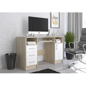 Latitude Run 120cm W Rectangle Computer Table Light Brown/White 73cm H X 120cm W X 50cm D Latitude Run 120cm W Rectangle Computer Table Light Brown/White 73cm H X 120cm W X 50cm D