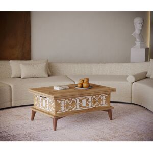 Rosalind Wheeler Codecido Lift Top Extendable Frame Coffee Table with Storage Brown 40cm H X 90cm W X 60cm D Rosalind Wheeler Codecido Lift Top Extendable Frame Coffee Table with Storage Brown 40cm H X 90cm W X 60cm D