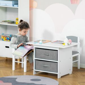 Harriet Bee Reyer Kids Rectangular Play Table and Chair Set Grey 49cm H X 71cm L X 48cm D Harriet Bee Reyer Kids Rectangular Play Table and Chair Set Grey 49cm H X 71cm L X 48cm D