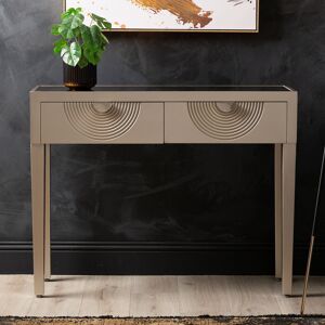 Canora Grey Ammamaria 2 Drawer Wooden Console Table for Living Room Furniture, Mirror Top Hallway Table Gold 82cm H X 105cm W X 35cm D Canora Grey Ammamaria 2 Drawer Wooden Console Table for Living Room Furniture, Mirror Top Hallway Table Gold 82cm H X 105cm W X 35cm D