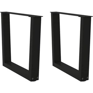 Symple Stuff Dining Table Legs V-Shape 2 Pcs Steel Black 43.3cm H x 60cm W Symple Stuff Dining Table Legs V-Shape 2 Pcs Steel Black 43.3cm H x 60cm W