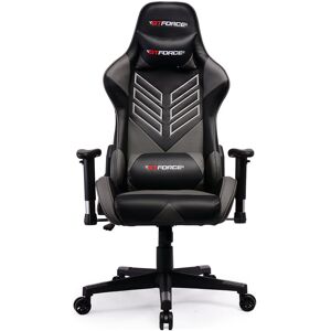 Brayden Studio Forde Gaming Chair Grey/Black Faux Leather 129cm H X 68cm W X 72cm D Brayden Studio Forde Gaming Chair Grey/Black Faux Leather 129cm H X 68cm W X 72cm D