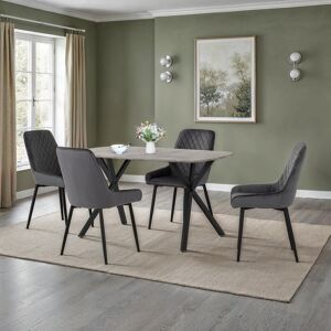 Canora Grey Mizel Athens Medium Oak Table & Avery Chair Dining Set Grey/Concrete Effect 4 Canora Grey Mizel Athens Medium Oak Table & Avery Chair Dining Set Grey/Concrete Effect 4