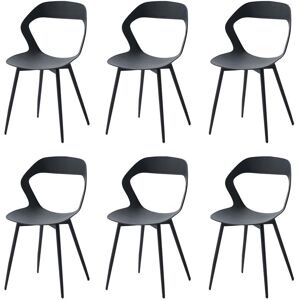 Latitude Run Modern Dining Chairs - Plastic Chairs - Openwork - Metal Legs Black 83cm H X 47cm W X 43cm D Latitude Run Modern Dining Chairs - Plastic Chairs - Openwork - Metal Legs Black 83cm H X 47cm W X 43cm D