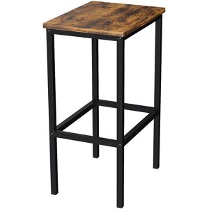 Borough Wharf Set of 2 Square Wooden Top Bar Stools with Footrest Brown 65cm H X 40cm W X 30cm D Borough Wharf Set of 2 Square Wooden Top Bar Stools with Footrest Brown 65cm H X 40cm W X 30cm D