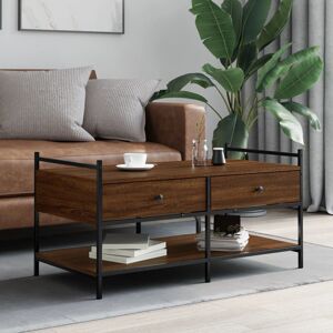 Borough Wharf Hoch Coffee Table with Storage Brown Oak 50cm H X 99cm W X 50cm D Borough Wharf Hoch Coffee Table with Storage Brown Oak 50cm H X 99cm W X 50cm D