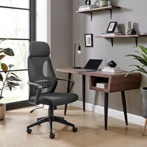 Inbox Zero Jenkin Luxury Mesh & Fabric Home Office Chair - Tall Backed Ergonomic Design Height & Tilt Adjustable Black 124.5cm H X 62cm W X 61cm D Inbox Zero Jenkin Luxury Mesh & Fabric Home Office Chair - Tall Backed Ergonomic Design Height & Tilt Adjustable Black 124.5cm H X 62cm W X 61cm D