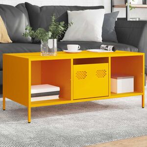 Borough Wharf Alizai Coffee Table with Storage Mustard Yellow 43.5cm H X 101.5cm W X 50cm D Borough Wharf Alizai Coffee Table with Storage Mustard Yellow 43.5cm H X 101.5cm W X 50cm D