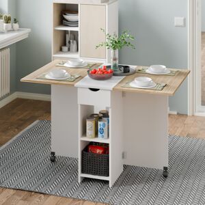 Ebern Designs Friedhorst Trestle Dining Table White/Medium Wood Ebern Designs Friedhorst Trestle Dining Table White/Medium Wood