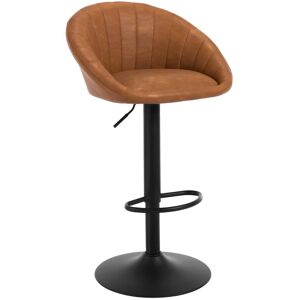 Borough Wharf Bar Stool, Height-Adjustable Rotatable, Kitchen Stool With Backrest, Kitchen Bar, Counter Stool, 150 Kg, Faux Leather Metal Brown 41cm W X 41cm D Borough Wharf Bar Stool, Height-Adjustable Rotatable, Kitchen Stool With Backrest, Kitchen Bar, Counter Stool, 150 Kg, Faux Leather Metal Brown 41cm W X 41cm D