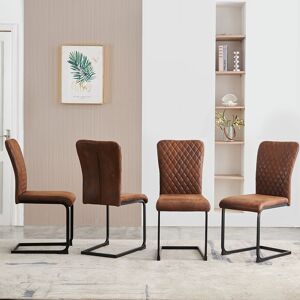 Metro Modern Upholstered Armless Dining Chair Brown Suede 92.5cm H X 42cm W X 55cm D Metro Modern Upholstered Armless Dining Chair Brown Suede 92.5cm H X 42cm W X 55cm D