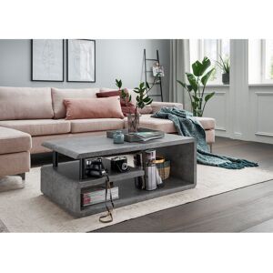 Ivy Bronx Elsene Frame Coffee Table with Storage Stone 42cm H X 110cm W X 60cm D Ivy Bronx Elsene Frame Coffee Table with Storage Stone 42cm H X 110cm W X 60cm D