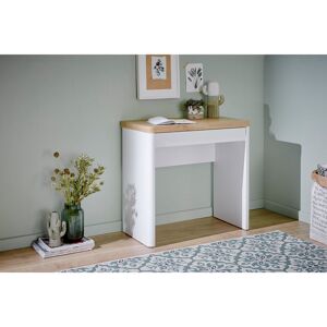 Latitude Run Hollice Desk Oak/White 76cm H X 80cm W X 44cm D Latitude Run Hollice Desk Oak/White 76cm H X 80cm W X 44cm D