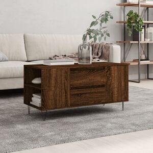 Borough Wharf Iriemi Coffee Table with Storage Brown Oak 50cm H X 102cm W X 44.5cm D Borough Wharf Iriemi Coffee Table with Storage Brown Oak 50cm H X 102cm W X 44.5cm D