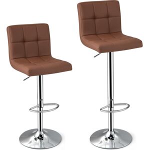 Metro Set Of 2 Bar Stool PU Leather Counter Height Chair 360° Swivel Adjustable Height 43cm W X 50cm D Metro Set Of 2 Bar Stool PU Leather Counter Height Chair 360° Swivel Adjustable Height 43cm W X 50cm D