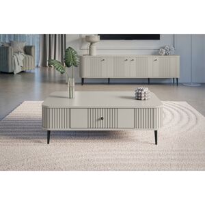 Ivy Bronx Dayzee Coffee Table with Storage Cashmere Top/Black Base 35cm H X 103cm W X 60cm D Ivy Bronx Dayzee Coffee Table with Storage Cashmere Top/Black Base 35cm H X 103cm W X 60cm D