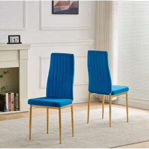 Fairmont Park Glitz Velvet Dining Chairs with Gold Legs Blue 98cm H X 43cm W X 45cm D Fairmont Park Glitz Velvet Dining Chairs with Gold Legs Blue 98cm H X 43cm W X 45cm D