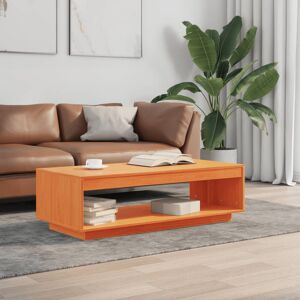 Alpen Home Frida Solid Wood Floor Shelf Coffee Table with Storage Wax brown 33.5cm H X 110cm W X 50cm D Alpen Home Frida Solid Wood Floor Shelf Coffee Table with Storage Wax brown 33.5cm H X 110cm W X 50cm D