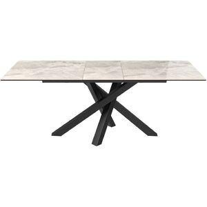 Ivy Bronx Sang Rectangular Extending Ceramic Dining Table Grey 76 x 160 x 90cm Ivy Bronx Sang Rectangular Extending Ceramic Dining Table Grey 76 x 160 x 90cm