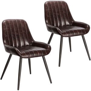 Borough Wharf Knighton Upholstered Dining Chair Dark Brown 81cm H X 50cm W X 51cm D Borough Wharf Knighton Upholstered Dining Chair Dark Brown 81cm H X 50cm W X 51cm D