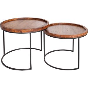 Ebern Designs Dube 2 Piece Nest of Tables Acacia 45cm H X 55cm W X 55cm D Ebern Designs Dube 2 Piece Nest of Tables Acacia 45cm H X 55cm W X 55cm D