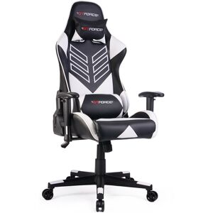 Brayden Studio Forde Gaming Chair White/Black Faux Leather 129cm H X 68cm W X 72cm D Brayden Studio Forde Gaming Chair White/Black Faux Leather 129cm H X 68cm W X 72cm D
