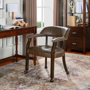 Longshore Tides Blankenship Upholstered Dining Chair Brown 78cm H X 64cm W X 64cm D Longshore Tides Blankenship Upholstered Dining Chair Brown 78cm H X 64cm W X 64cm D