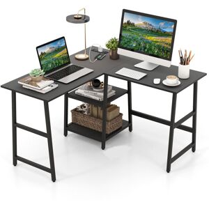 Borough Wharf 120Cm L-Shaped Computer Desk Corner Study Writing Desk With Outlets Black 75cm H X 120cm W X 120cm D Borough Wharf 120Cm L-Shaped Computer Desk Corner Study Writing Desk With Outlets Black 75cm H X 120cm W X 120cm D
