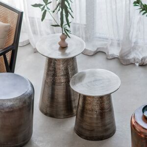 HJ Home Lachlan Aluminium Side Table - Gold - Side Table HJ Home Lachlan Aluminium Side Table - Gold - Side Table