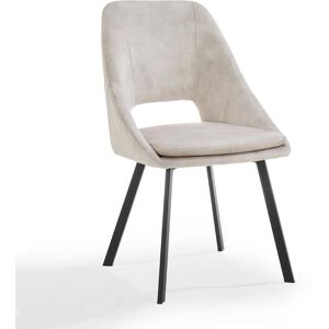 George Oliver Ekalaka Velvet Upholstered Upholstered Back Side Chair Cream 88cm H X 44cm W X 60.5cm D George Oliver Ekalaka Velvet Upholstered Upholstered Back Side Chair Cream 88cm H X 44cm W X 60.5cm D