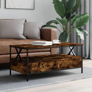 Borough Wharf Dismukes 4 Legs Coffee Table Smoked oak 45cm H X 100cm W X 51cm D Borough Wharf Dismukes 4 Legs Coffee Table Smoked oak 45cm H X 100cm W X 51cm D