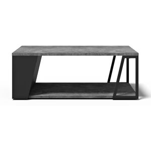17 Stories Sharrion Floor Shelf Coffee Table Concrete Look/Black Metal 36cm H X 55cm W X 100cm D 17 Stories Sharrion Floor Shelf Coffee Table Concrete Look/Black Metal 36cm H X 55cm W X 100cm D