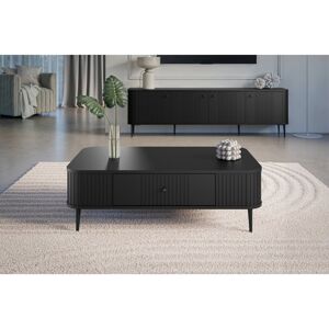 Ivy Bronx Dayzee Coffee Table with Storage Black Top/Black Base 35cm H X 103cm W X 60cm D Ivy Bronx Dayzee Coffee Table with Storage Black Top/Black Base 35cm H X 103cm W X 60cm D