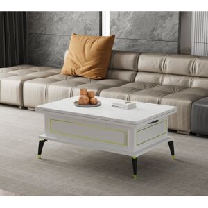 Corrigan Studio Ryann Extendable Lift Top Coffee Table 6 IN 1 White 45cm H X 90cm W X 60cm D Corrigan Studio Ryann Extendable Lift Top Coffee Table 6 IN 1 White 45cm H X 90cm W X 60cm D
