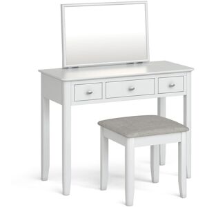 Ebern Designs Harleston Dressing Table Set with Mirror White 76.5cm H X 100cm W X 45cm D Ebern Designs Harleston Dressing Table Set with Mirror White 76.5cm H X 100cm W X 45cm D
