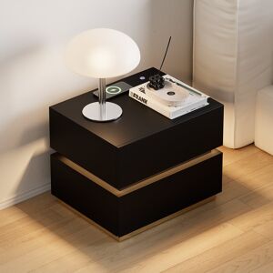 Ivy Bronx Smart LED Nightstand Wireless Charging Station Bedside Table With Light Black 40cm H X 50cm W X 40cm D Ivy Bronx Smart LED Nightstand Wireless Charging Station Bedside Table With Light Black 40cm H X 50cm W X 40cm D