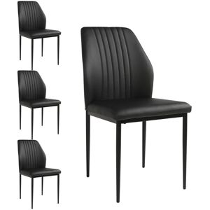 George Oliver Sroda Upholstered Dining Chair(set of 4) Black 89cm H X 0cm W X 0cm D George Oliver Sroda Upholstered Dining Chair(set of 4) Black 89cm H X 0cm W X 0cm D