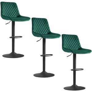 Borough Wharf Aaminah Swivel Adjustable Height Velvet Bar Stool Green 48cm W X 53.5cm D Borough Wharf Aaminah Swivel Adjustable Height Velvet Bar Stool Green 48cm W X 53.5cm D