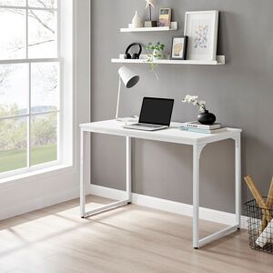 Latitude Run Kynlyn Modern Design Computer Desk - Home Office Desk, Melamine Scratch Resistant Surface White Melamine/White 75cm H x 120cm W x 60cm D Latitude Run Kynlyn Modern Design Computer Desk - Home Office Desk, Melamine Scratch Resistant Surface White Melamine/White 75cm H x 120cm W x 60cm D