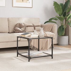 Metro Lane Coffee Table With Transparent Glass Top 30X30x40 Cm Steel Transparent 40cm H x 50cm L x 50cm W Metro Lane Coffee Table With Transparent Glass Top 30X30x40 Cm Steel Transparent 40cm H x 50cm L x 50cm W