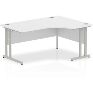Inbox Zero Impulse 160 Cm W L-Shape Computer Desk Silver/White 73cm H X 160cm W X 120cm D Inbox Zero Impulse 160 Cm W L-Shape Computer Desk Silver/White 73cm H X 160cm W X 120cm D