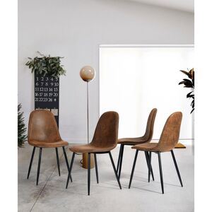 George Oliver Worchester Dining Chair Brown 86cm H X 40cm W X 52cm D George Oliver Worchester Dining Chair Brown 86cm H X 40cm W X 52cm D